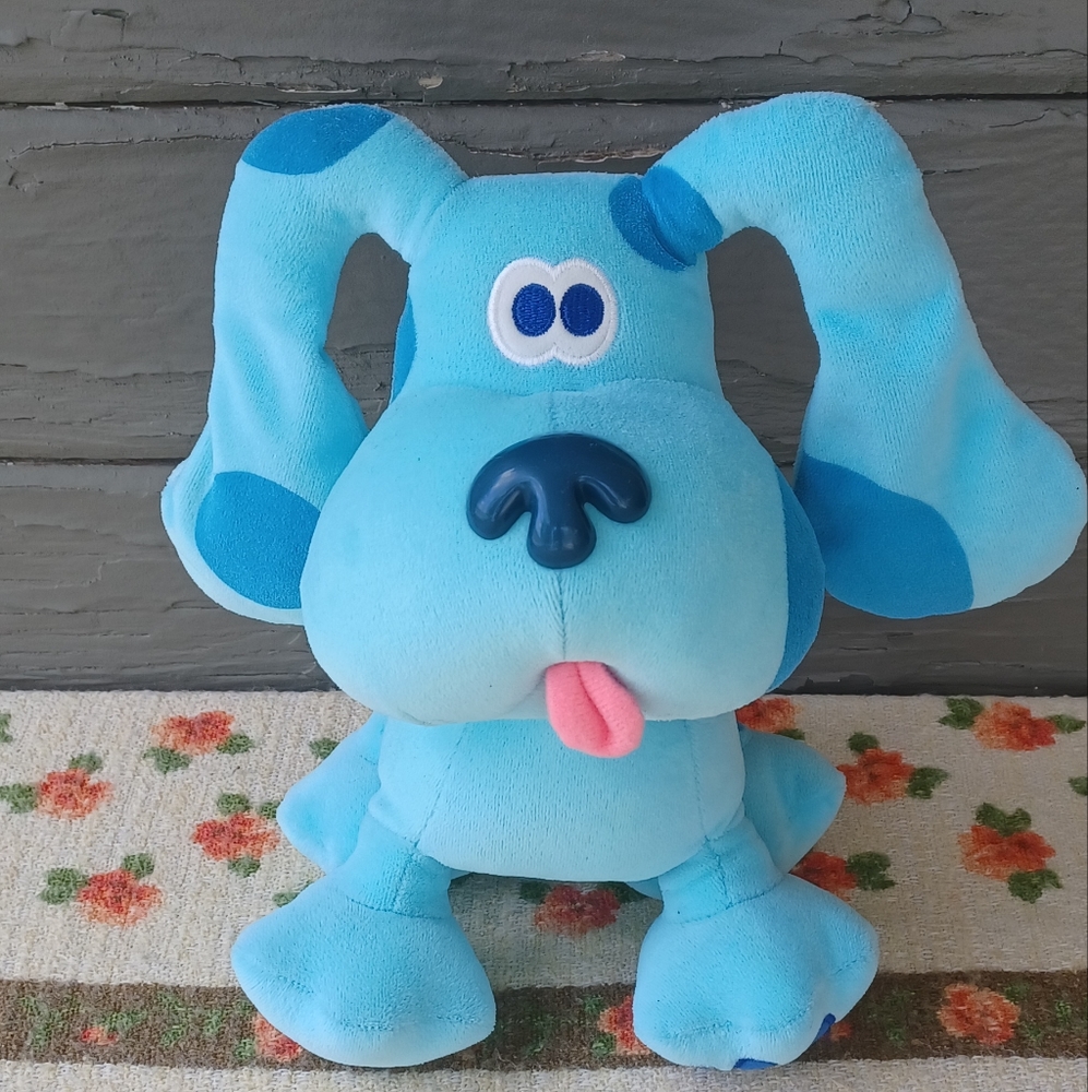 Vintage 1998 Viacom Eden Blues Clues Blue  8” Stuffed Plush  Puppy Dog